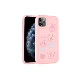 PSR aksesuar Pembe Max Kabartma Figürlü Parlak Zore Toys Silikon Kılıf-Pembe iPhone 11 Pro Max ile uyumlu