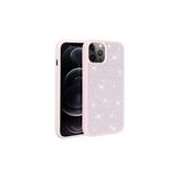 PSR aksesuar Pembe Parlak Taşlı Tasarım Zore Ston Kılıf-Pembe iPhone 12 Pro Max ile uyumlu
