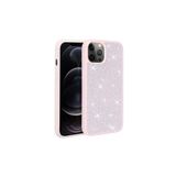 PSR aksesuar Pembe Parlak Taşlı Tasarım Zore Ston Kılıf-Pembe iPhone 13 Pro ile uyumlu