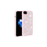 PSR aksesuar Pembe Parlak Taşlı Tasarım Zore Ston Kılıf-Pembe iPhone SE 2020 ile uyumlu