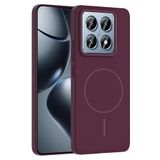 PSR Aksesuar Redmi Serisi Uyumlu Ruby Sert Kılıf – Kablosuz Şarj Destekli, Kamera Koruyucu, Şık ve Dayanıklı Silikon Kapak (Mürdüm, Xiaomi 14T Pro)