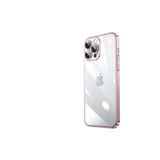 PSR aksesuar Rose Gold Sert PC Renkli Çerçeveli Zore Riksos Kılıf-Rose Gold iPhone 13 Pro ile uyumlu