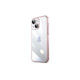 PSR aksesuar Rose Gold Sert PC Renkli Çerçeveli Zore Riksos Kılıf-Rose Gold iPhone 14 ile uyumlu