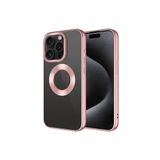 PSR aksesuar Rose Gold Tek Kamera Çerçeveli Logo Gösteren Zore Omega Kılıf-Rose Gold iPhone 15 Pro Max ile uyumlu