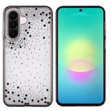 PSR Aksesuar Samsung Galaxy A26 Uyumlu Airbag Tasarımlı Damla Taşlı Şeffaf Silikon Kılıf, Siyah Kenarlı