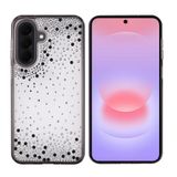 PSR Aksesuar Samsung Galaxy A57 Uyumlu Airbag Tasarımlı Damla Taşlı Şeffaf Silikon Kılıf, Siyah Kenarlı