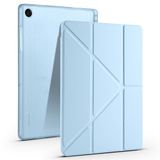 PSR Aksesuar Samsung Galaxy Tab A11 Plus Kılıf, Kalem Bölmeli, Tri-Folding Standlı Tablet Kılıfı - Jean Blue (Bebe Mavisi)