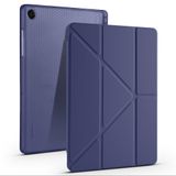 PSR Aksesuar Samsung Galaxy Tab A11 Plus Kılıf, Kalem Bölmeli, Tri-Folding Standlı Tablet Kılıfı - Jean Blue (Lacivert)