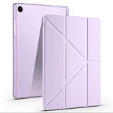 PSR Aksesuar Samsung Galaxy Tab A11 Plus Kılıf, Kalem Bölmeli, Tri-Folding Standlı Tablet Kılıfı - Jean Blue (Lila)