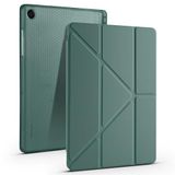 PSR Aksesuar Samsung Galaxy Tab A11 Plus Kılıf, Kalem Bölmeli, Tri-Folding Standlı Tablet Kılıfı (Koyu Yeşil)