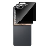 PSR Aksesuar Samsung Galaxy Z Flip 8 ile Uyumlu Hayalet Ekran Koruyucu Privacy Tam Kaplayan Temperli Kırılmaz Cam