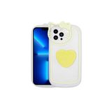 PSR aksesuar Sarı Kedi Figürlü Transparan Pop Soketli Zore Ritmik Kılıf-Sarı iPhone 13 Pro ile uyumlu