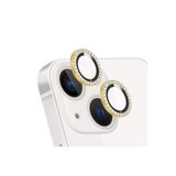 PSR aksesuar Sarı Swarovski Taşlı Kamera Koruyucu Lens iPhone 14 Plus ile uyumlu