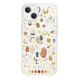 PSR aksesuar Şeffaf Meditasyon Fal Desenli Telefon Kılıfı Iphone 13 ile uyumlu