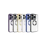 PSR aksesuar Sierra Mavi Kamera Korumalı Logo Gösteren Zore Omega Kılıf-Sierra Mavi iPhone 15 Pro ile uyumlu