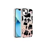 PSR aksesuar Siyah-Beyaz Mermer Desenli Zore Marbello Kılıf-Siyah-Beyaz iPhone 14 ile uyumlu