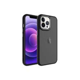 PSR aksesuar Siyah Buzlu Sert PC Zore May Kılıf-Siyah iPhone 13 Pro Max ile uyumlu