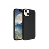PSR aksesuar Siyah Kadife Lansman Soft Yumuşak Silikon Kamera Korumalı Telefon Kılıfı iPhone 15 Plus ile uyumlu