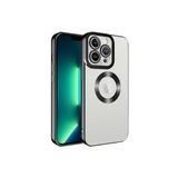 PSR aksesuar Siyah Kamera Korumalı Logo Gösteren Zore Omega Kılıf-Siyah iPhone 13 Pro ile uyumlu