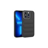 PSR aksesuar Siyah Kamera Korumalı Parlak Airbag'li Galya Kılıf-Siyah Iphone 12 Pro ile uyumlu
