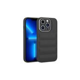 PSR aksesuar Siyah Kamera Korumalı Parlak Airbag'li Zore Galya Kılıf-Siyah iPhone 13 Pro ile uyumlu
