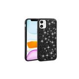 PSR aksesuar Siyah Parlak Taşlı Tasarım Zore Linea Kılıf-Siyah iPhone 11 ile uyumlu
