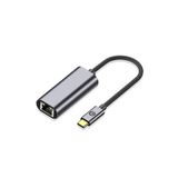 PSR aksesuar Siyah Siyah QG04 Type-C to RJ45 Ethernet Dönüştürücü Kablo 1024Mbps 22cm- ile uyumlu