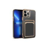 PSR aksesuar Siyah Zore Bark Kartlıklı Kılıf-Siyah iPhone 13 Pro Max ile uyumlu