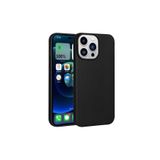 PSR aksesuar Siyah Zore Premier Silikon Kılıf-Siyah iPhone 14 Pro ile uyumlu