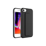 PSR aksesuar Siyah Zore Qstand Kılıf-Siyah iPhone SE 2020 ile uyumlu