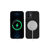 PSR aksesuar Siyah Zore Silksafe Wireless Kılıf-Siyah iPhone 12 ile uyumlu