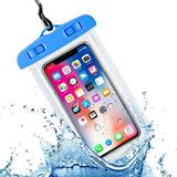 PSR Aksesuar Su Geçirmez Telefon Kılıfı - IPX8 Deniz Havuz Altı için Universal Waterproof Telefon Kılıfı | Askılı ve Dokunmatik Ekran Uyumlu (Mavi)