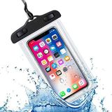 PSR Aksesuar Su Geçirmez Telefon Kılıfı - IPX8 Deniz Havuz Altı için Universal Waterproof Telefon Kılıfı | Askılı ve Dokunmatik Ekran Uyumlu (Siyah)
