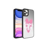 PSR aksesuar Süper Anne Aynalı Desenli Kamera Korumalı Parlak Zore Mirror Kılıf-Süper Anne iPhone 11 Pro ile uyumlu