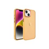 PSR aksesuar Turuncu Buzlu Sert PC Zore May Kılıf-Turuncu iPhone 14 Plus ile uyumlu