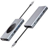 PSR Aksesuar USB-C Hub Docking Station - Macbook & Windows Uyumlu Çoklayıcı Adaptör (Gri, 13-in-1)
