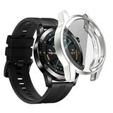 PSR Aksesuar Watch Guard 02 Ekran Koruyucu | Akıllı Saat Ekran Koruyucu | Smart Watch Kırılmaz Cam (Gümüş, Huawei Watch GT2 Pro)