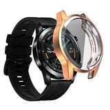 PSR Aksesuar Watch Guard 02 Ekran Koruyucu | Akıllı Saat Ekran Koruyucu | Smart Watch Kırılmaz Cam (Rose Gold, Huawei GT2 46mm)