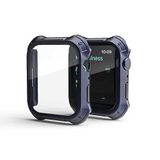 PSR Aksesuar Watch Guard 06 Ekran Koruyucu | Zırh Kasa Ekran Koruyucu | Smart Watch Kırılmaz Cam (Lacivert, Watch 7 45mm)
