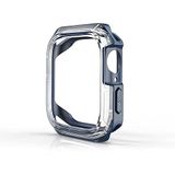 PSR Aksesuar Watch Guard 08 Ekran Koruyucu | Sert PC + Silikon Koruyucu | Smart Watch Kırılmaz Cam (Lacivert, Watch 7 41mm)