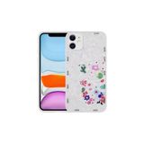 PSR aksesuar White Cat Desenli Sert Silikon Zore Mumila Kılıf-White Cat iPhone 11 ile uyumlu