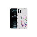 PSR aksesuar White Cat Desenli Sert Silikon Zore Mumila Kılıf-White Cat iPhone 13 Pro Max ile uyumlu