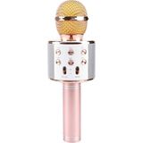 Psr Aksesuar WS-858 Bluetooth Karaoke Mikrofon – Kablosuz Hoparlör, Yankı Efektli, Gürültü Önleyici, 1800MAH Şarjlı, Ios & Android Uyumlu (Rose Gold)