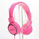 PSR Aksesuar Y-6338 MP3 3.5mm Kulaküstü Kulaklık – HD Ses Kalitesi, Mikrofonlu, iOS ve Android Uyumlu, Yumuşak Silikon Pedli Rahat Tasarım (Pembe)