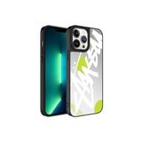PSR aksesuar Yazı Aynalı Desenli Kamera Korumalı Parlak Zore Mirror Kılıf-Yazı iPhone 13 Pro Max ile uyumlu