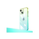 PSR aksesuar Yeşil-Mavi Parlak Renk Geçişli Kamera Korumalı Zore Senkron Kılıf-Yeşil-Mavi iPhone 13 ile uyumlu