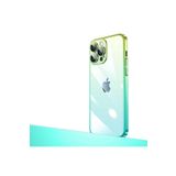 PSR aksesuar Yeşil-Mavi Parlak Renk Geçişli Kamera Korumalı Zore Senkron Kılıf-Yeşil-Mavi iPhone 13 Pro ile uyumlu