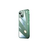 PSR aksesuar Yeşil Sert PC Renkli Çerçeveli Zore Riksos Kılıf-Yeşil iPhone 14 Plus ile uyumlu