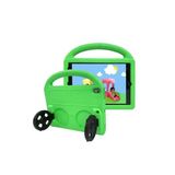 PSR aksesuar Yeşil) Wheel Car Tekerlek Standlı Tablet Eva Silikon Kılıf-Yeşil iPad Pro 10.5 (7.Nesil ile uyumlu