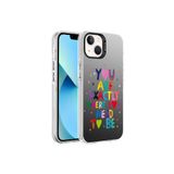 PSR aksesuar You Desenli Zore Silver Sert Kılıf-You iPhone 13 ile uyumlu